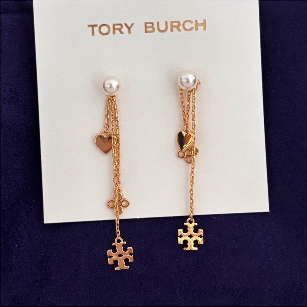 Nwot Tory Burch Kira Pearl Linear Earring